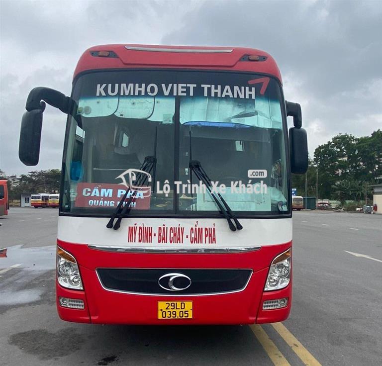 Xe khách KumHo Việt Thanh tuyến Bến xe Mỹ Đình - Cẩm Phả, Quảng Ninh