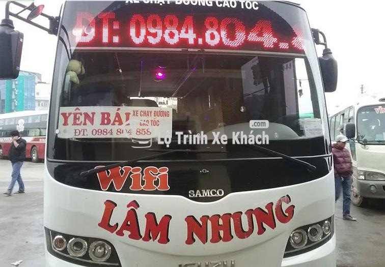 Xe khách Lâm Nhung tuyến Yên Bái - Mỹ Đình - Hà Nội